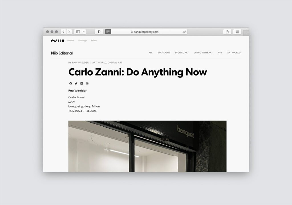 Carlo Zanni—Niio Editorial