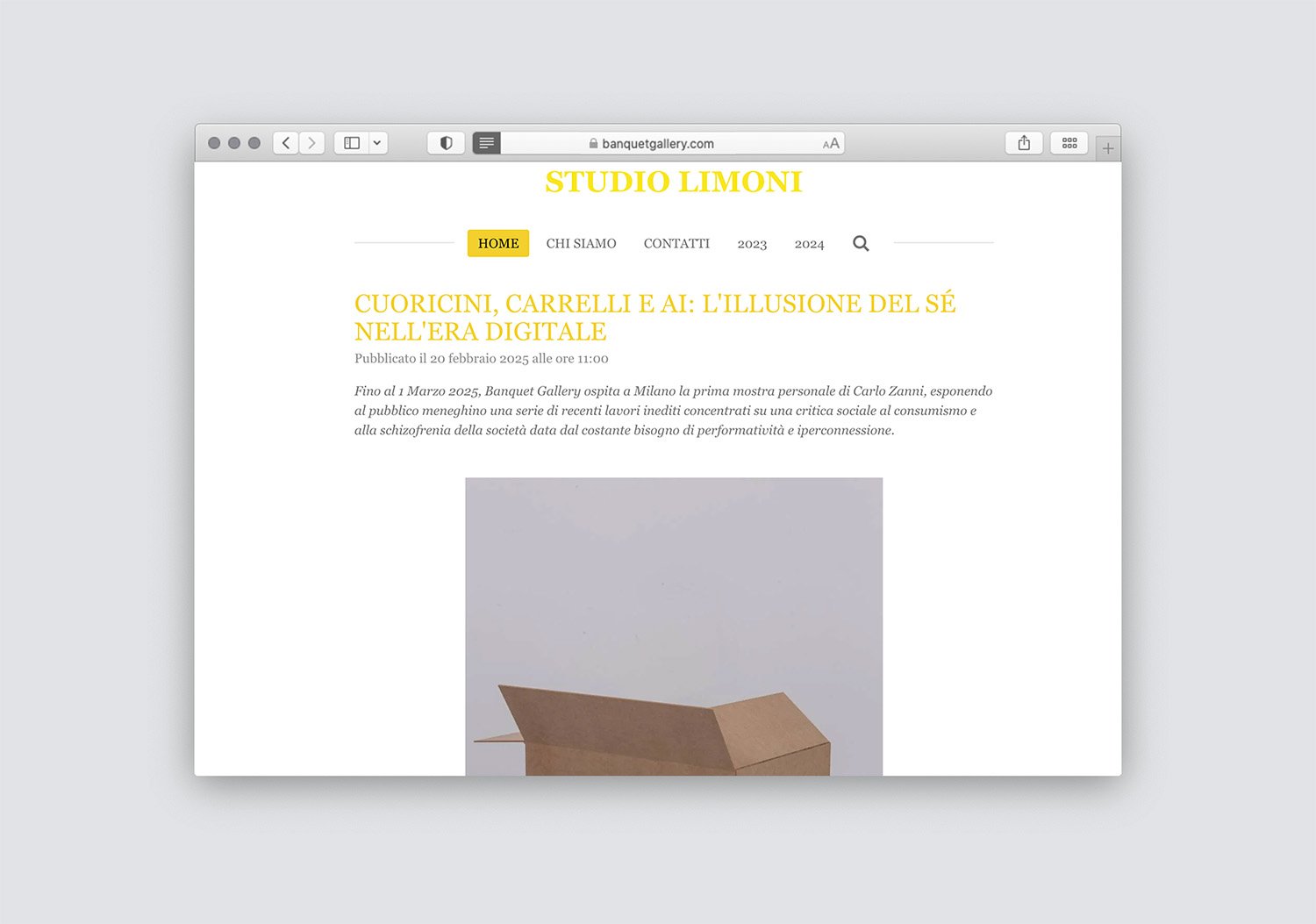 Carlo Zanni, Studio Limoni